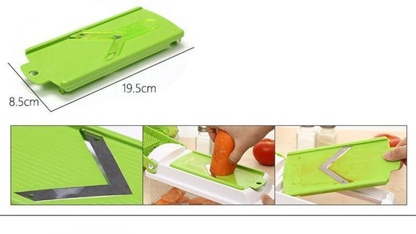 12 PCS set Multifunctional Slicer Vegetable Cutter Mandoline Slicer With Interchangeable Stainless Steel Peeler Grater