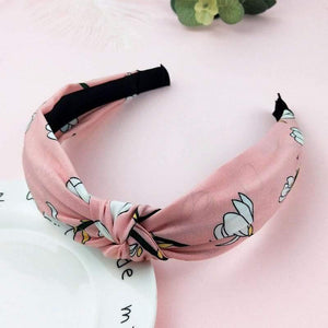 Printed Scrunchies Turban Top Knotted Elastic Hairband Hair Accessories For Girls No Slip Stay Head Band Hair Band For Women