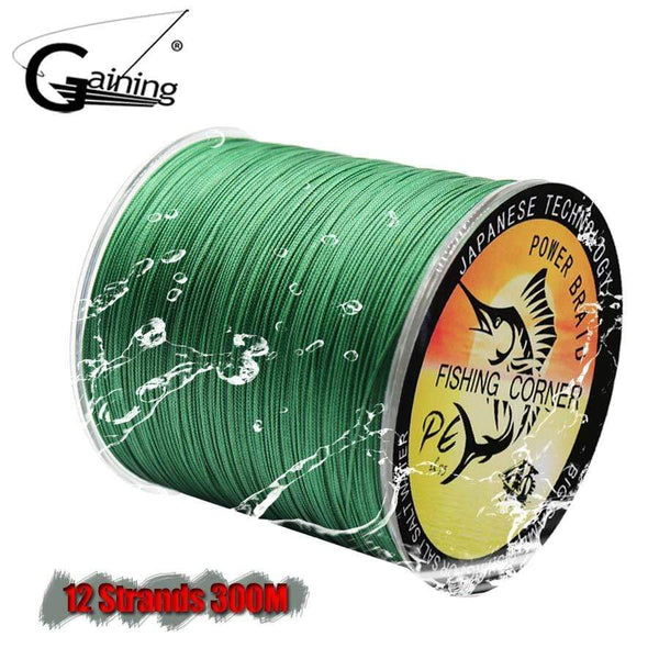 Planet Gates 12 Strands Braided Fishing Line 300M PE Wire 35LB-180LB Multifilament Fishing Line 8 Colors to Choose