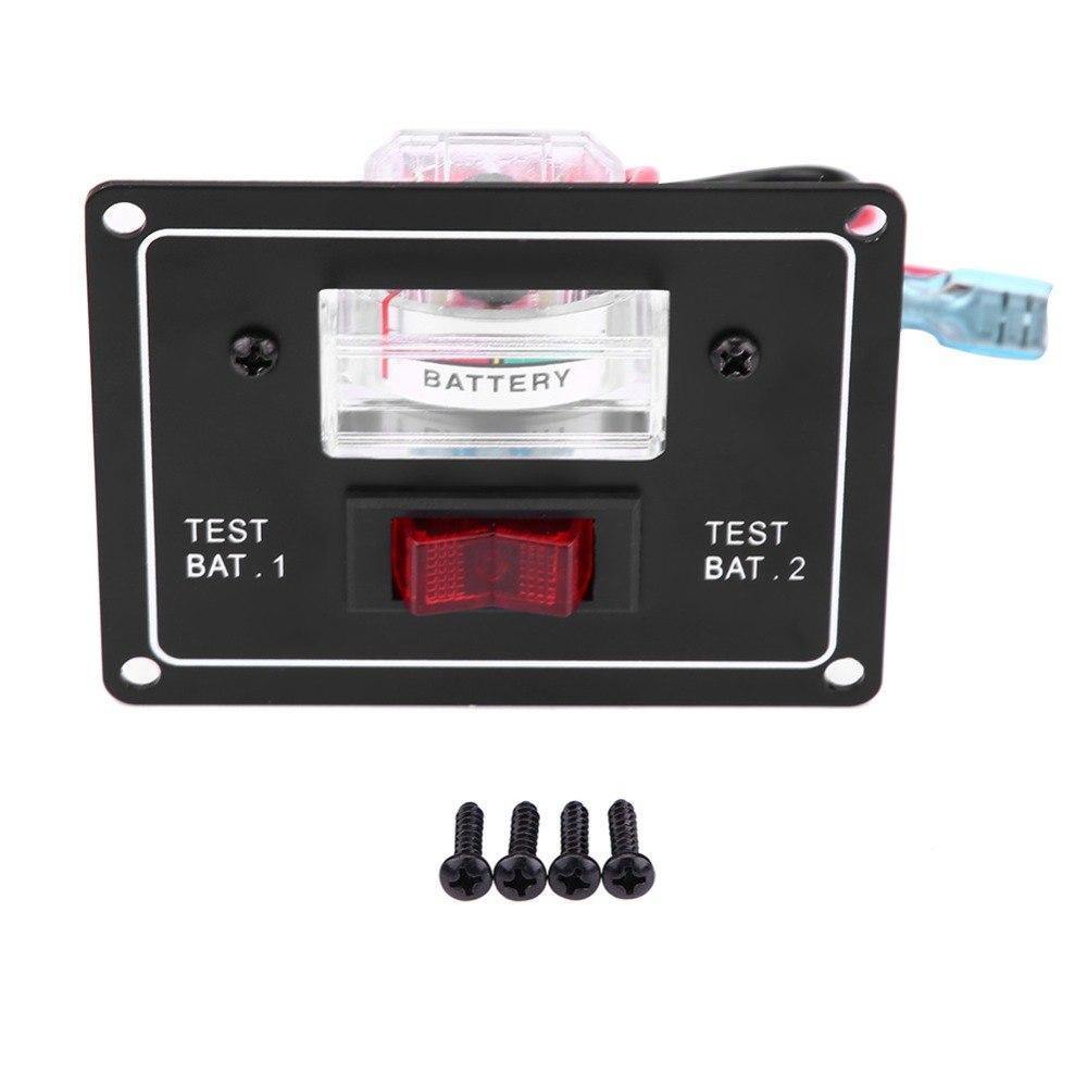 Planet Gates 12 Volt Voltmeter Battery Condition Test Switch Dual Test Meter/Gauge Universal for Boat Marine Caravan Auto Replacement Parts