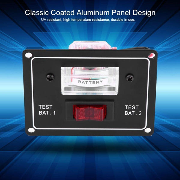 Planet Gates 12 Volt Voltmeter Battery Condition Test Switch Dual Test Meter/Gauge Universal for Boat Marine Caravan Auto Replacement Parts