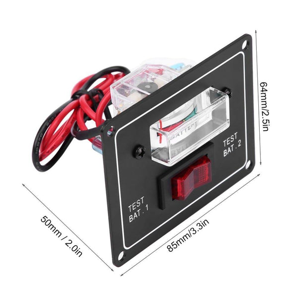 Planet Gates 12 Volt Voltmeter Battery Condition Test Switch Dual Test Meter/Gauge Universal for Boat Marine Caravan Auto Replacement Parts