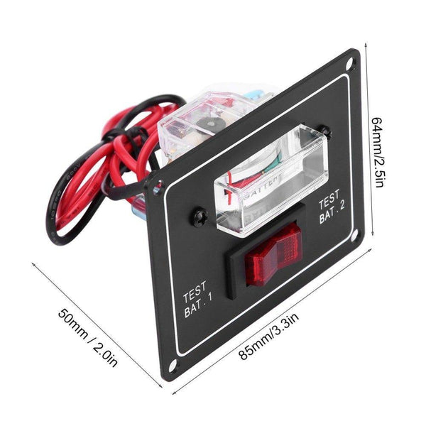 Planet Gates 12 Volt Voltmeter Battery Condition Test Switch Dual Test Meter/Gauge Universal for Boat Marine Caravan Auto Replacement Parts