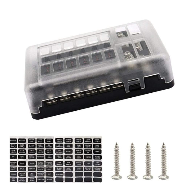 12 Way Blade Fuse Holder Box Block Car Vehice Boat Circuit ATO ATC 32V