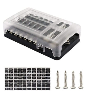 12 Way Blade Fuse Holder Box Block Car Vehice Boat Circuit ATO ATC 32V