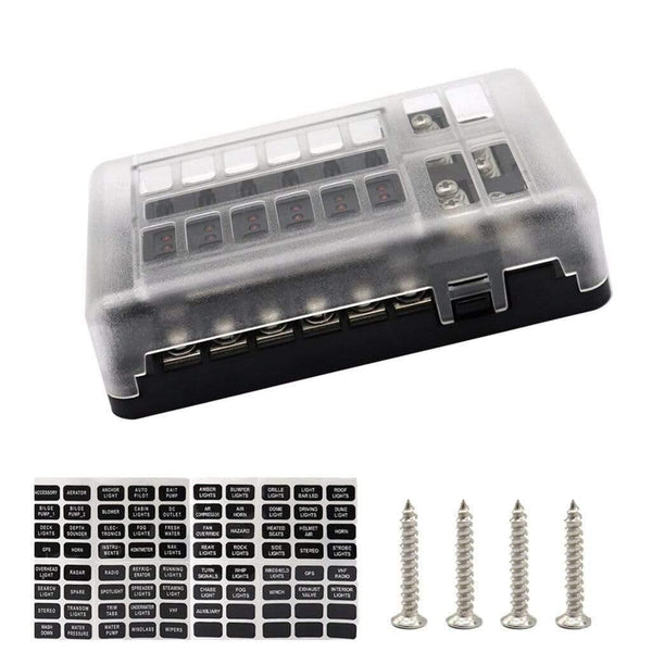 12 Way Blade Fuse Holder Box Block Car Vehice Boat Circuit ATO ATC 32V