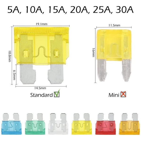 12 Ways Fuse Box with Negative Bus, Blade Fuses Holder Block with LED Indicator for Boat Van Car Truck Marine