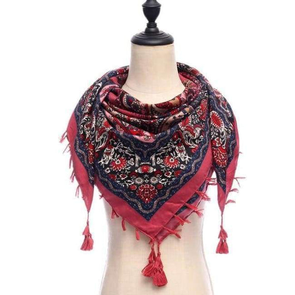 Planet Gates 12-xgh New brand women scarf square cotton shawls and wraps lady pashmina Tassels Bohemia foulard winter female bandana hijabs