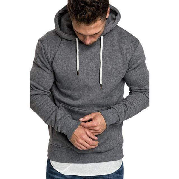 Planet Gates 12 / XXL Men Hoodies Hip Hop Streetwear Casual Hoodies Sweatshirts Elasticity Solid Color Fleece Thick Warm Threaded Cuffs