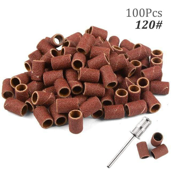 Planet Gates 120 100pcs NO Box 100pcs 80''/120''/180" Nail Art Sanding Bands Gel Polish Remover Tool Accessory for Electric Nail Machine Nail Drill Bits