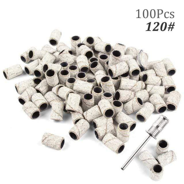 Planet Gates 120 100pcs NO Box 2 100pcs 80''/120''/180" Nail Art Sanding Bands Gel Polish Remover Tool Accessory for Electric Nail Machine Nail Drill Bits