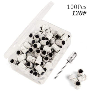 Planet Gates 120 100pcs with Box 2 100pcs 80''/120''/180" Nail Art Sanding Bands Gel Polish Remover Tool Accessory for Electric Nail Machine Nail Drill Bits