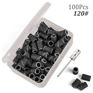 Planet Gates 120 100pcs with Box 3 100pcs 80''/120''/180" Nail Art Sanding Bands Gel Polish Remover Tool Accessory for Electric Nail Machine Nail Drill Bits