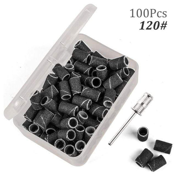 Planet Gates 120 100pcs with Box 3 100pcs 80''/120''/180" Nail Art Sanding Bands Gel Polish Remover Tool Accessory for Electric Nail Machine Nail Drill Bits