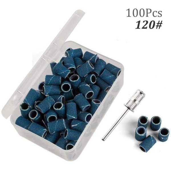 Planet Gates 120 100pcs with Box 6 100pcs 80''/120''/180" Nail Art Sanding Bands Gel Polish Remover Tool Accessory for Electric Nail Machine Nail Drill Bits