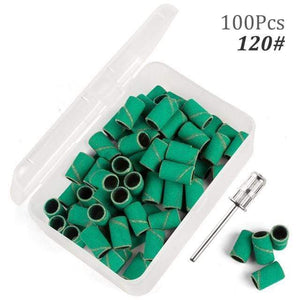 Planet Gates 120 100pcs with Box 7 100pcs 80''/120''/180" Nail Art Sanding Bands Gel Polish Remover Tool Accessory for Electric Nail Machine Nail Drill Bits