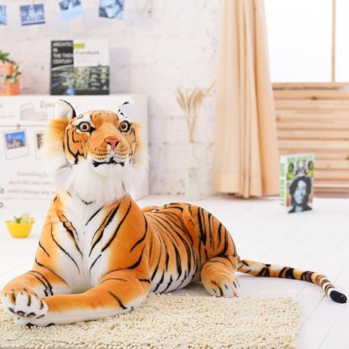 Planet Gates 120 cm / 3 30-120cm Giant Black Leopard Panther Plush Toys Soft Stuffed Animal Pillow Animal Doll Yellow White Tiger Toys For Children