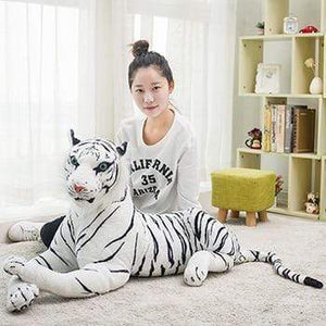 Planet Gates 120 cm / 4 30-120cm Giant Black Leopard Panther Plush Toys Soft Stuffed Animal Pillow Animal Doll Yellow White Tiger Toys For Children