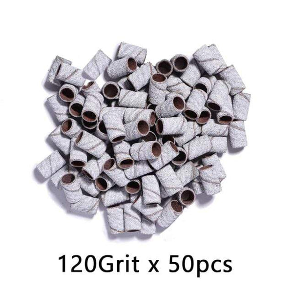 Planet Gates 120 grit 50pcs 2 Nail Drill Bits Foot Care Polishing Manicure Gel Polish Remover Replacement Tools Cutter Zebra Sanding Bands