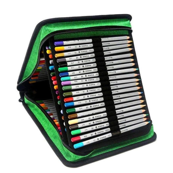 Planet Gates 120 Holes pens Pencils writing Large Portable Bag Leather Capacity Pencil box For Students Painting Sketch Art Supplies etui