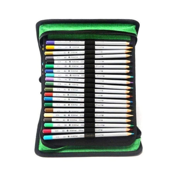 Planet Gates 120 Holes pens Pencils writing Large Portable Bag Leather Capacity Pencil box For Students Painting Sketch Art Supplies etui