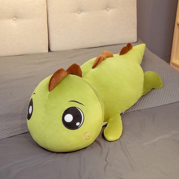 Planet Gates 120cm / green Giant Big Eyes Dinosaur Plush Toy Soft Stuffed Cartoon Animal Dinosaur Doll Girlfriend Sleeping Pillow Baby Kids Birthday Gift