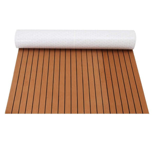 Planet Gates 120cmx240cmx5mm Self Adhesive EVA Foam Faux Teak Sheet Boat Yacht Synthetic Teak Decking Brown and Black Wholesale