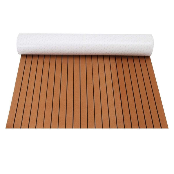 Planet Gates 120cmx240cmx5mm Self Adhesive EVA Foam Faux Teak Sheet Boat Yacht Synthetic Teak Decking Brown and Black Wholesale