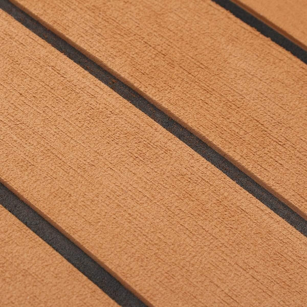 Planet Gates 120cmx240cmx5mm Self Adhesive EVA Foam Faux Teak Sheet Boat Yacht Synthetic Teak Decking Brown and Black Wholesale