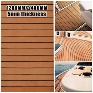 Planet Gates 120cmx240cmx5mm Self Adhesive EVA Foam Faux Teak Sheet Boat Yacht Synthetic Teak Decking Brown and Black Wholesale