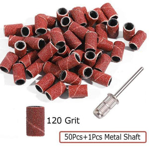 Planet Gates 120grit 50pcs 1shaft Nail Drill Bits Foot Care Polishing Manicure Gel Polish Remover Replacement Tools Cutter Zebra Sanding Bands