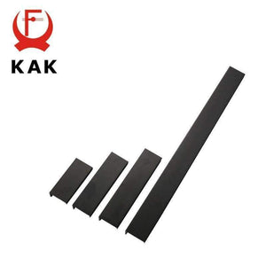 Planet Gates 120mm KAK Fashion Black Hidden Cabinet Handles Zinc Alloy Kitchen Cupboard Pulls Drawer Knobs Furniture Bedroom Door Handle Hardware