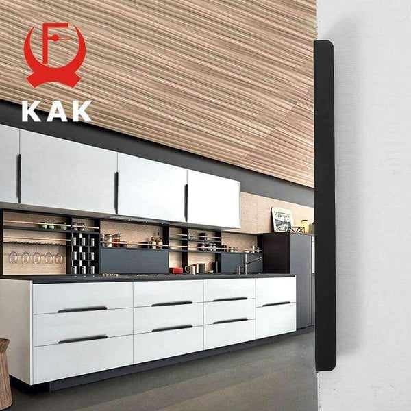 Planet Gates 120mm KAK Fashion Black Hidden Cabinet Handles Zinc Alloy Kitchen Cupboard Pulls Drawer Knobs Furniture Bedroom Door Handle Hardware