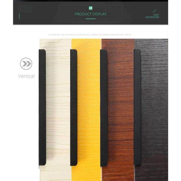 Planet Gates 120mm KAK Fashion Black Hidden Cabinet Handles Zinc Alloy Kitchen Cupboard Pulls Drawer Knobs Furniture Bedroom Door Handle Hardware