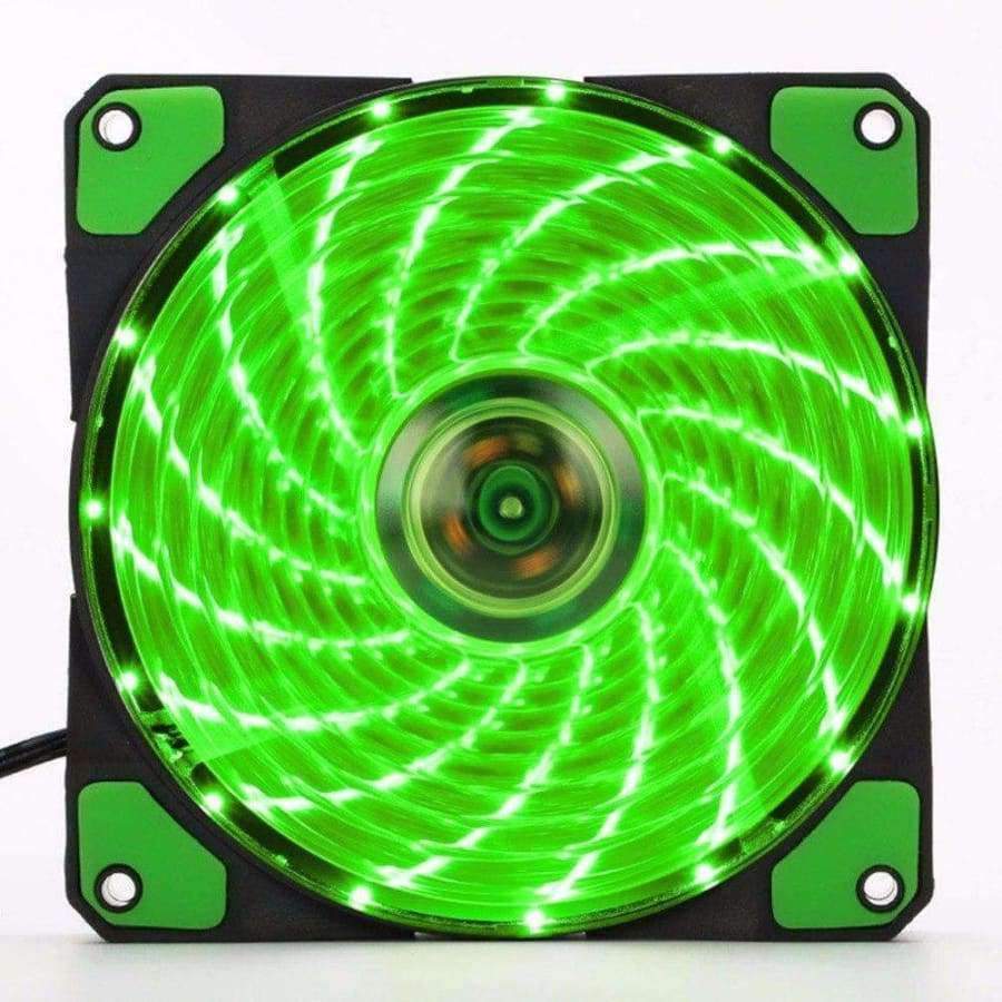 Planet Gates 120mm LED Ultra Silent Computer PC Case Fan 15 LEDs 12V With Rubber Quiet Molex Connector Easy Installed Fan High Quality!