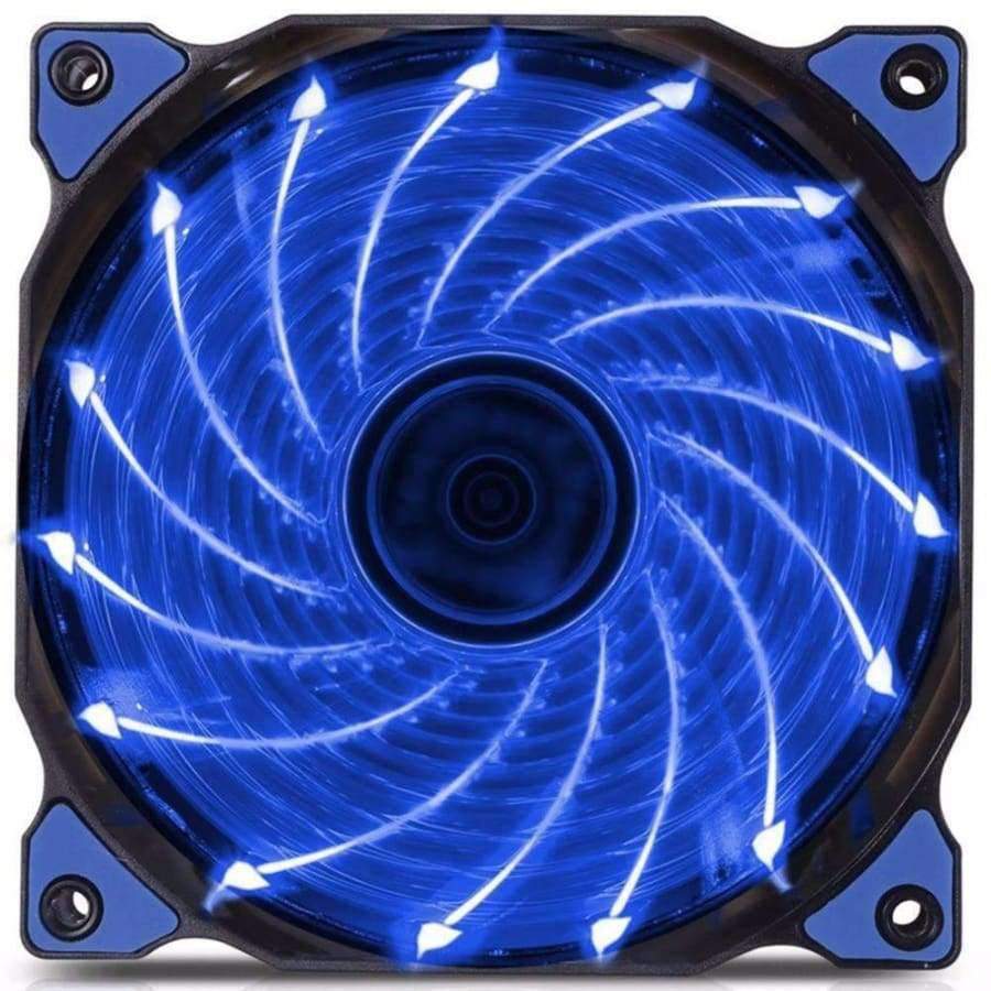 Planet Gates 120mm LED Ultra Silent Computer PC Case Fan 15 LEDs 12V With Rubber Quiet Molex Connector Easy Installed Fan High Quality!