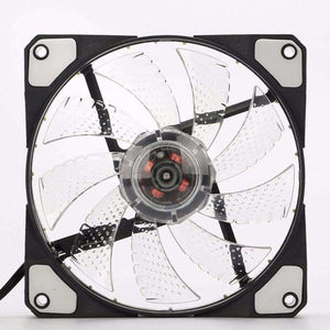 Planet Gates 120mm LED Ultra Silent Computer PC Case Fan 15 LEDs 12V With Rubber Quiet Molex Connector Easy Installed Fan High Quality!