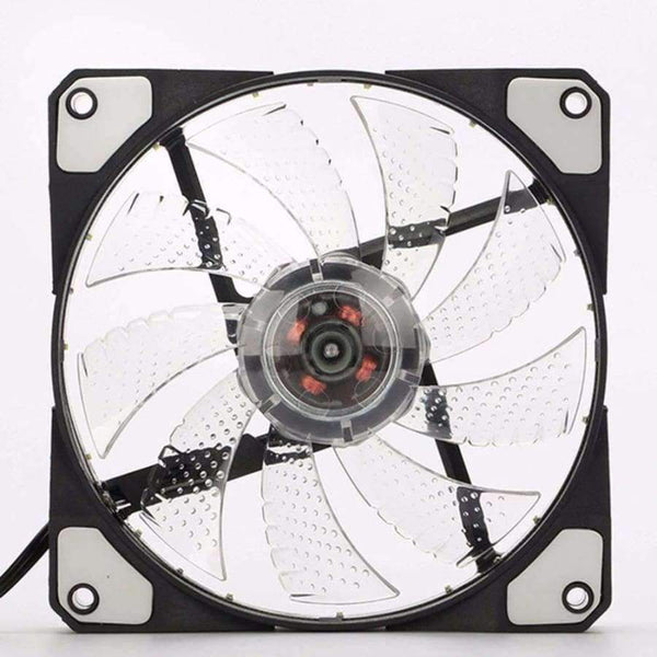 Planet Gates 120mm LED Ultra Silent Computer PC Case Fan 15 LEDs 12V With Rubber Quiet Molex Connector Easy Installed Fan High Quality!