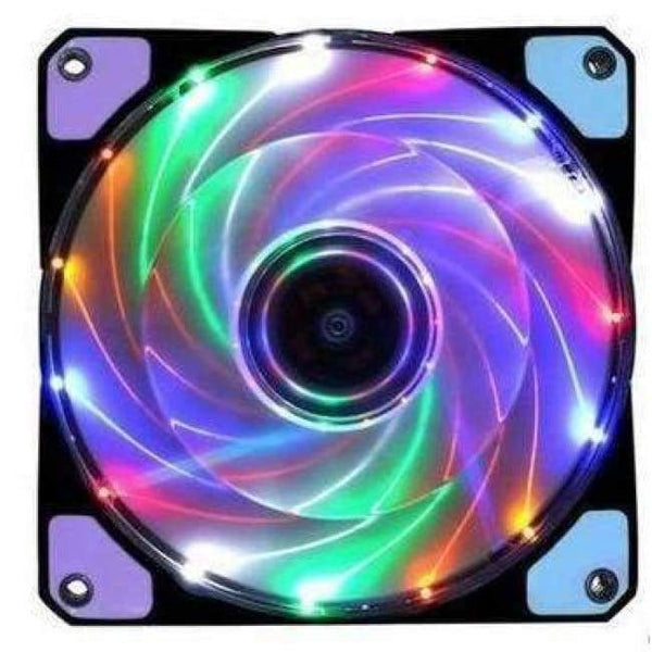 Planet Gates 120mm LED Ultra Silent Computer PC Case Fan 15 LEDs 12V With Rubber Quiet Molex Connector Easy Installed Fan High Quality!