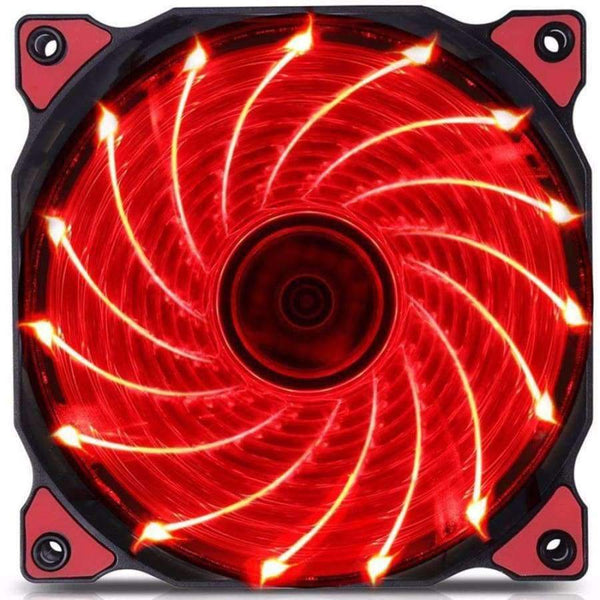 Planet Gates 120mm LED Ultra Silent Computer PC Case Fan 15 LEDs 12V With Rubber Quiet Molex Connector Easy Installed Fan High Quality!