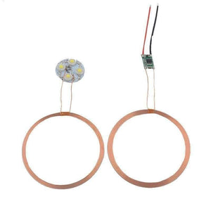 Planet Gates 120mm Long-distance Wireless Charge Module DC 12V DIY Wireless Power Charging Supply Module w/LED Lamp for Lighting Electronic