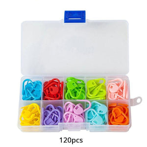 Planet Gates 120pcs 20-120pcs Knitting Holder Needle Plastic Stitch Markers DIY Needle Arts Craft Locking Stitch Grooved Cable Stitch Holder Sewing