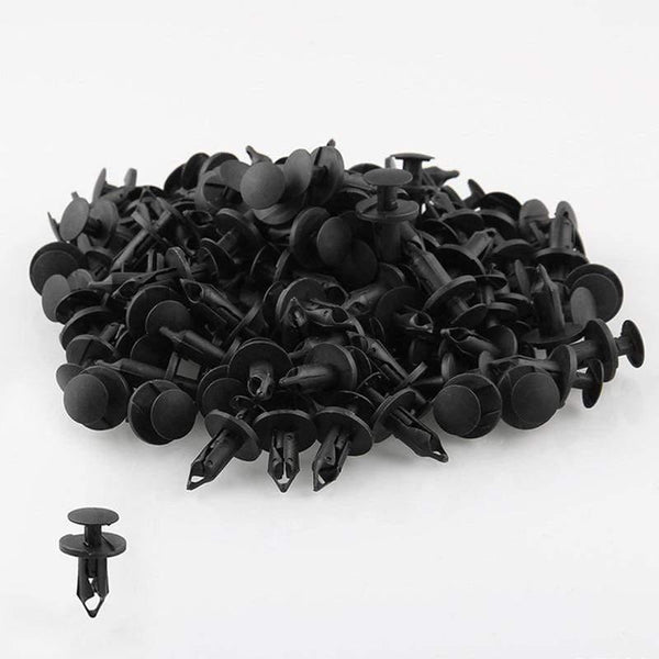 Planet Gates 120pcs 8mm Hole Auto Clips Car Bumper Door Trim Panel Plastic Rivets Front Dumper Fender Fastener Push Pin Clips OT280