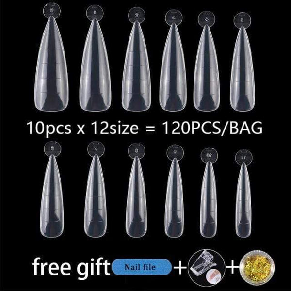 Planet Gates 120PCS A  BAG 120/60PCS Nail Forms Art Tools For UV Gel Quick Building Extension Forms Top Molds Dual Forms Upper Forms For Nails Mold