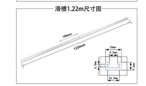 300-1220mm T-track T-slot Miter Track Jig T Screw Fixture Slot 19x9.5mm For Table Saw Router Table Woodworking Tool