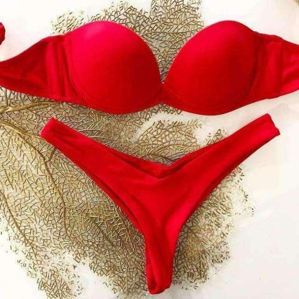Planet Gates 1240 / L Color Hard Cover Split High Waist Bikini Swimsuit Female Two Piece Set Swimming Suit Crisscross Swimsuit Bandage For Women