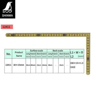 Planet Gates 12411 / Ruler Multi-function Woodworking Decoration 90 degree High Precision Curved Measuring Tool Right Angle Ruler Turning Ruler