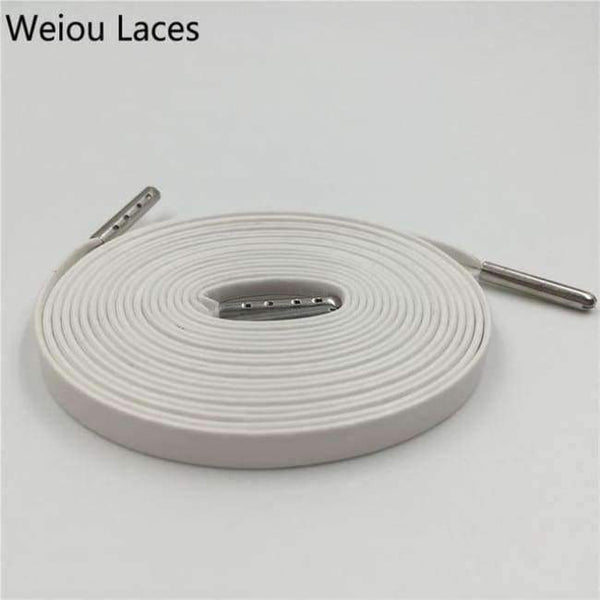 Planet Gates 1262White Silver tip / 100cm Official Weiou Luxury Flat Genuine Customized Sneakers Leather Shoe Laces Premium Goatskin SMOOTH Shoelaces CLEAN Shoestring