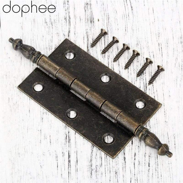 127*76mm Antique Bronze Crown Head Hinge 6 Holes Jewelry Gift Box Decorative Hinge For Cabinet Furniture Accessories