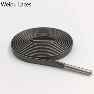 Planet Gates 1270CopperSilver tip / 100cm Official Weiou Luxury Flat Genuine Customized Sneakers Leather Shoe Laces Premium Goatskin SMOOTH Shoelaces CLEAN Shoestring